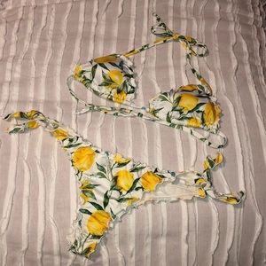 Lemon Printed Bikini Set
